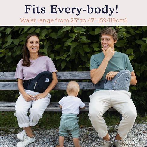 Beco Foldable Hip Seat Baby Carrier, Newborn to Toddler, 4-in-1, Gray | Folds flat to stash in a diaper bag, Supportive Seat eases arm and back strain, adapts easily for ages 0-36 months. in Kuwait