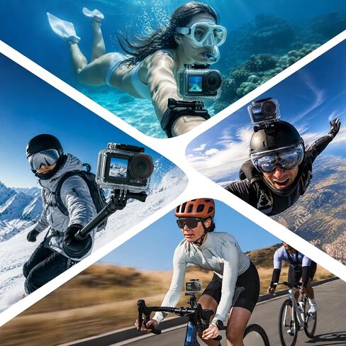 Waterproof Case for DJI Action 5 Pro & Action 4/3 Camera | with Anti-Fog Underwater Housing Shell Cage Supports 60M/196FT Deep Diving Scuba Snorkeling with Quick Release Screw in Saudi Arabia