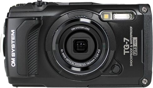 OM SYSTEM Tough TG-7 Digital Camera (Black) (V110030BU000) Bundle Including: 2x 128 GB Memory Card, Rechargeable Battery, Battery Charger, HDMI Cable, Card Reader, Hand Strap, Cap Keeper, Cleaning Kit in Kuwait