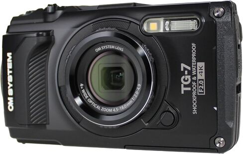 OM SYSTEM Tough TG-7 Digital Camera (Black) (V110030BU000) Bundle Including: 2x 128 GB Memory Card, Rechargeable Battery, Battery Charger, HDMI Cable, Card Reader, Hand Strap, Cap Keeper, Cleaning Kit in Kuwait