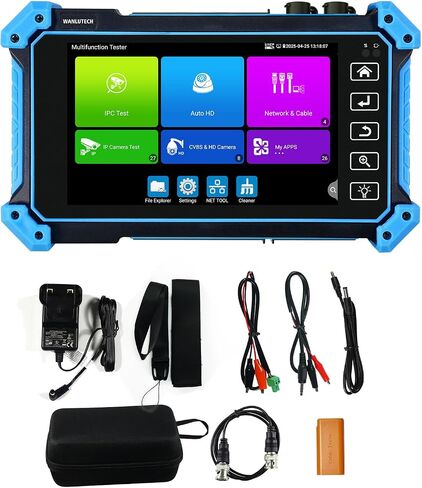 Upgraded 8K IP Camera Tester with PoE, WANLUTECH CCTV Tester CVI TVI AHD SDI Analog Camera Test 5.4inch Touchscreen RJ45 Cable TDR Test RS485 HDMI in VGA in (IPC-5200 Plus) in Saudi Arabia