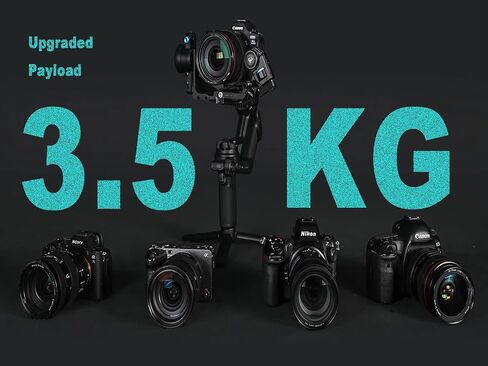 FeiyuTech SCORP-C2 Camera Gimbal Stabilizer, AI Face & Object Tracking, Native Vertical Shooting, Gesture Control, Max 7.72lbs, Compatible with Sony/Canon/Nikon DSLR Mirrorless Vlogging Cameras Gimbal in Saudi Arabia