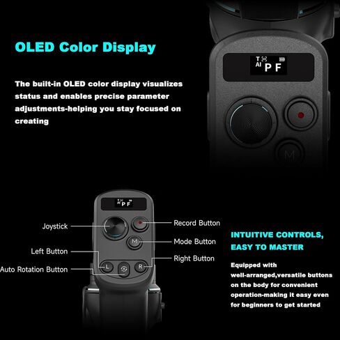 FeiyuTech SCORP-C2 Camera Gimbal Stabilizer, AI Face & Object Tracking, Native Vertical Shooting, Gesture Control, Max 7.72lbs, Compatible with Sony/Canon/Nikon DSLR Mirrorless Vlogging Cameras Gimbal in Saudi Arabia