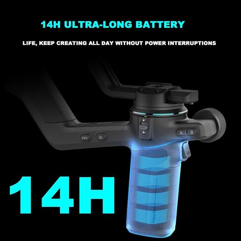 FeiyuTech SCORP-C2 Camera Gimbal Stabilizer, AI Face & Object Tracking, Native Vertical Shooting, Gesture Control, Max 7.72lbs, Compatible with Sony/Canon/Nikon DSLR Mirrorless Vlogging Cameras Gimbal in Saudi Arabia