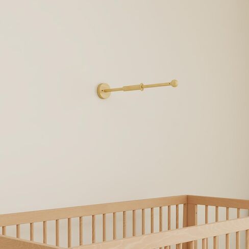 Crib Mobile Arm Wooden Floor Standing - 61 Inches Mobile Arm for Crib|Movable Baby Mobile Hanger|Strong Anti-Dumping Attachment|Natural EU Beech Wood|Thicker Pole|Boho Nursery Decor in Saudi Arabia