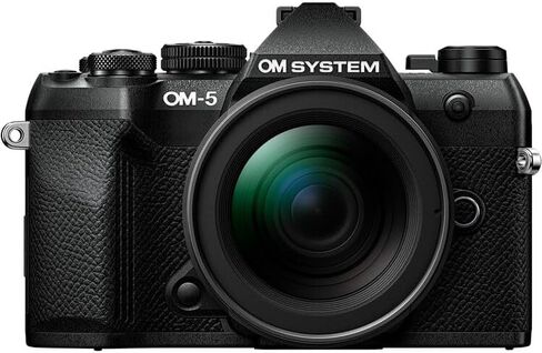 OM SYSTEM OM-5 Mark II Mirrorless Camera with 12-45mm f/4 PRO Lens Bundle | 20MP Sensor, 5-Axis IBIS, Weather-Sealed Body & 4K Video | For Travel & Outdoors (V210071BU000) + 64GB Card + Battery + More in Kuwait