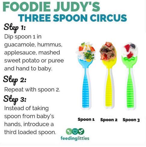NumNum Feeding Littles Baby Spoons 6 Months, 3-Pack Neon in Saudi Arabia