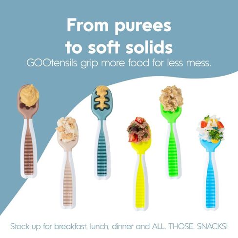 NumNum Feeding Littles Baby Spoons 6 Months, 3-Pack Neon in Saudi Arabia
