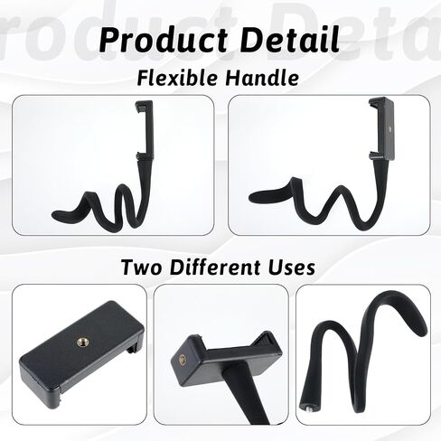 Stroller Phone Holder, Portable Flexible Cell Phone Holder Stand with Non-skidding Arm Grip Soft Alloy Phone Clamp Stroller Accessories for Baby Buggy Desk Handlebar Treadmill Pushchair in Saudi Arabia