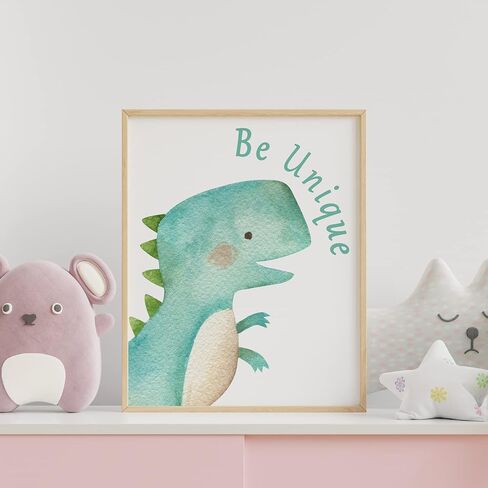 LOVEDMORE Dinosaur Wall Art Prints | Dinosaur Room Decor for Boys & Toddlers | UNFRAMED 8x10 Inch Set of 6 in Kuwait