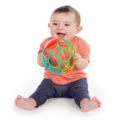 Bright Starts Oball Rollin' Rainstick Rattle Easy-Grasp Toy, Ages 3 Months + in Kuwait