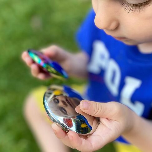 tickit Sensory Reflective Sound Buttons, Set of 3, Safe for All Ages | Mirrored Disks for Babies and Toddlers, Sensory Stacking Toy in Kuwait