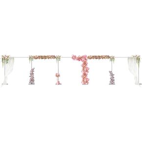10ft x 50ft Wedding Arch Backdrop Stand, Portable Pipe & Drape Background Support System Telescopic Adjustable Background Metal Frame with 6 Steel Base for Birthday Party Banquet Decorations in Kuwait