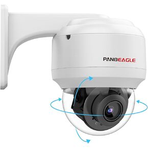 PANOEAGLE Outdoor 8MP PTZ PoE IP Camera Dome with Pan Tilt 5X Optical Zoom Motorized Lens, 2.7-13.5mm Lens, Human Vehicle Detection,2-Way-Audio,165ft IR Night Vision, H.265,IP66, IK10, NDAA Compliant in Saudi Arabia
