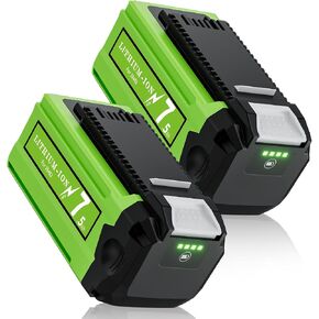 2 Pack Replacement for Greenworks 40V Battery, Compatible with Greenworks 40 Volt Battery 7500mAh, Fits 29462 29472 29252 20202 22262 25312 25322 G-MAX Cordless Outdoor Power Tools in Kuwait