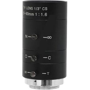 Microscope, Microscope Industrial Camera Lens, 3MP6-60mm 1/3 "F1.6 CS Mounted Zoom Manual Iris Video Machine Vision for Imaging, Clearer and Brighter,for Homeschool Lab in Kuwait