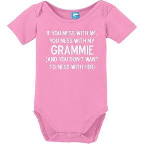 Sod Uniforms Mess with Me Mess with My Grammie Printed Infant Bodysuit Baby Romper in Saudi Arabia
