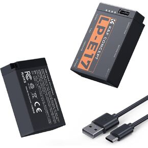 K&F CONCEPT 2-Pack LP-E17 Battery USB-C Fast Charge with LED Power Display | Compatible with Canon EOS R50 R100 R8 R10 RP, Rebel T8i T7i T6i T6s, PowerShot V1, SL2 SL3 M3 M5 M6 77D 200D 750D 800D Camera in Kuwait