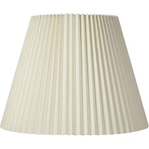 Edie Extra Large Ivory White Pleated Lamp Shade 11x19x14.5 (Spider) | 11" Top x 19" Bottom x 14.25" High x 14.5" Slant Replacement for Table + Floor Lamps Pre-Assembled Harp + Finial in Saudi Arabia