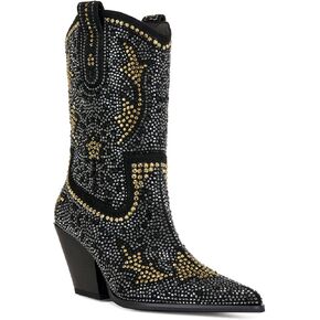 AZALEA WANG Scott Rhinestone Cowboy Boots for Women in Kuwait