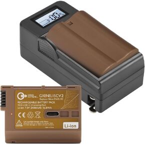 Green Extreme 2X EN-EL15c 16.8Wh 7V 2400mAh Lithium-Ion Battery, Bundle with Compact Smart Charger 2X Smart Charger Plate in Saudi Arabia