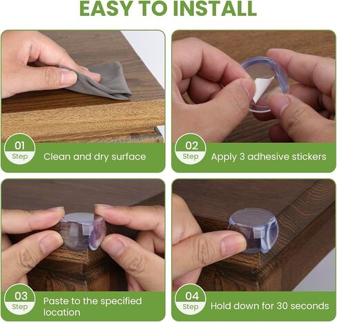 Srnede Corner-Protector Baby Protectors Baby Proof Table Corner Protectors Furniture Baby Guards 16 Pack, Transparent in Saudi Arabia