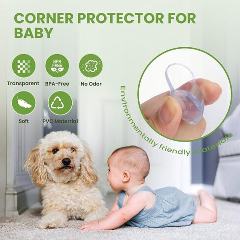 Srnede Corner-Protector Baby Protectors Baby Proof Table Corner Protectors Furniture Baby Guards 16 Pack, Transparent in Saudi Arabia