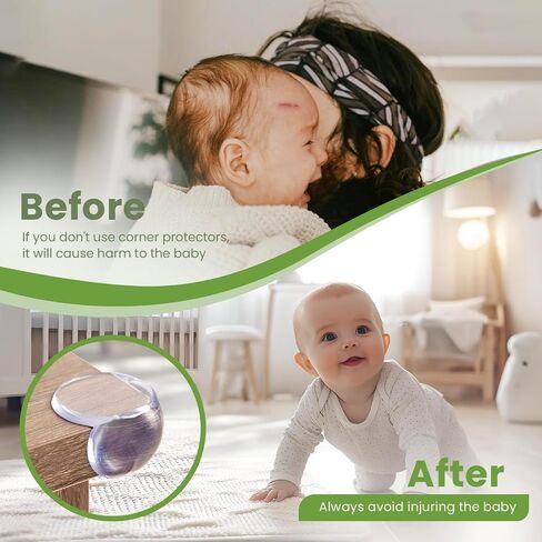 Srnede Corner-Protector Baby Protectors Baby Proof Table Corner Protectors Furniture Baby Guards 16 Pack, Transparent in Saudi Arabia