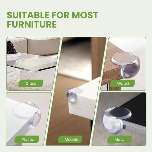 Srnede Corner-Protector Baby Protectors Baby Proof Table Corner Protectors Furniture Baby Guards 16 Pack, Transparent in Saudi Arabia