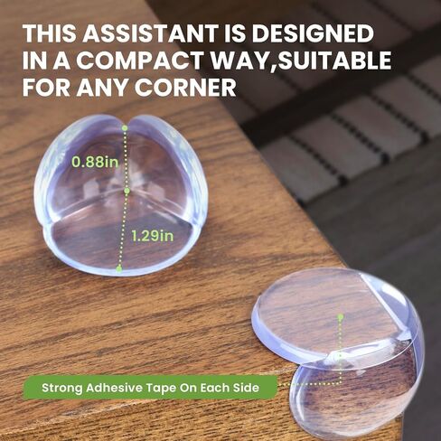 Srnede Corner-Protector Baby Protectors Baby Proof Table Corner Protectors Furniture Baby Guards 16 Pack, Transparent in Saudi Arabia