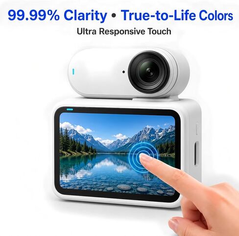 Custom Fit for Insta360 GO3/Insta 360 GO 3 Camera Screen Protector and Lens Guard – [2Pcs]+[1Pcs] 9H Hardness Tempered Glass , Full-Screen Edge-to-Edge, Crystal Clear, Bubble-Free, Anti-Scratch in Kuwait