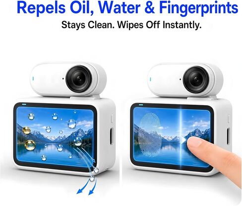 Custom Fit for Insta360 GO3/Insta 360 GO 3 Camera Screen Protector and Lens Guard – [2Pcs]+[1Pcs] 9H Hardness Tempered Glass , Full-Screen Edge-to-Edge, Crystal Clear, Bubble-Free, Anti-Scratch in Kuwait