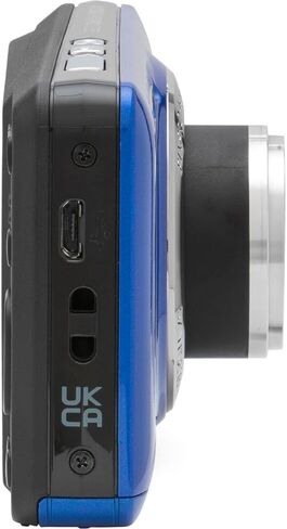 Kodak PIXPRO FZ55 Blue 16MP Digital Camera 5X Optical Zoom 28mm Wide Angle 1080P Full HD Video 2.7" LCD Camera + 64GB Card and Reader + Memory Wallet in Kuwait