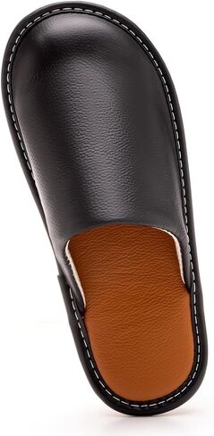 Cowhide Leather Slippers Womens Genuine Non-slip Home Bedroom Ladies Shoes House Slippers Comfy Indoor Outdoor Shoes in Saudi Arabia