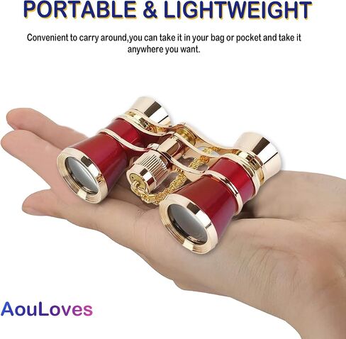 Opera Glasses Binoculars 3 X 25 Compact and Lightweight Optical BK7 Theater Glasses with Chain for Adults Kids Women in Concert Theater Opera in Saudi Arabia