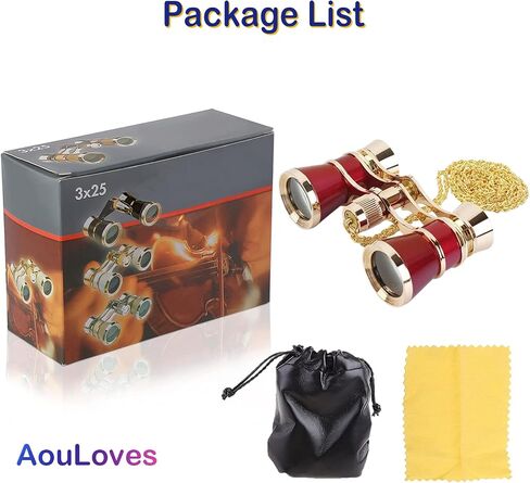 Opera Glasses Binoculars 3 X 25 Compact and Lightweight Optical BK7 Theater Glasses with Chain for Adults Kids Women in Concert Theater Opera in Saudi Arabia