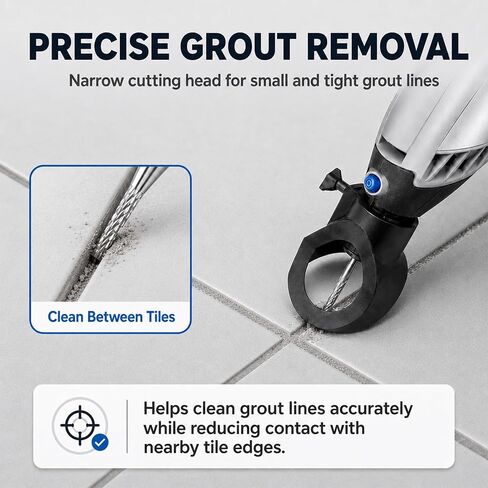 Grout Removal Bit Tool Set - Bryxium 6 Pack Tungsten Carbide Drill bits 1/8" 3/32" 1/16" Tile Grout Remover Tools for Bathroom Kitchen wall and Floor Tiles Trimming in Kuwait