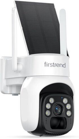 firstrend Solar Security Cameras Outdoor, 360° Auto Tracking | Two Way Audio, 2K Color Night Vision, Solar Powered, IP65 in Saudi Arabia