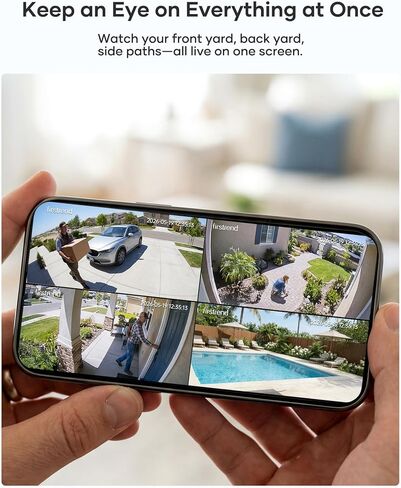 firstrend Solar Security Cameras Outdoor, 360° Auto Tracking | Two Way Audio, 2K Color Night Vision, Solar Powered, IP65 in Saudi Arabia
