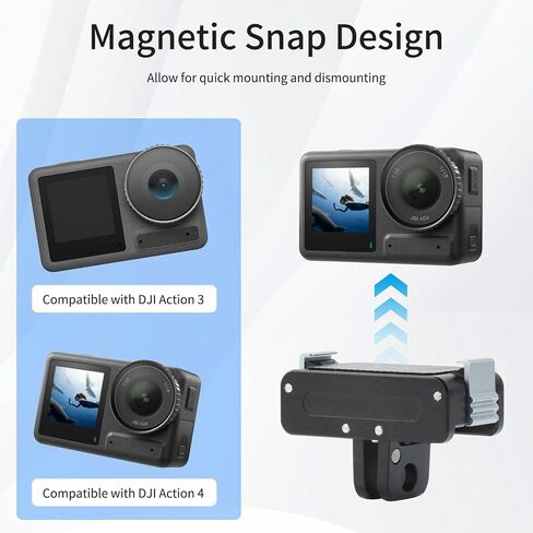 UTEBIT Magnetic Adapter Mount for DJI Osmo Action 5 Pro/Action 4/Action 3 in Saudi Arabia