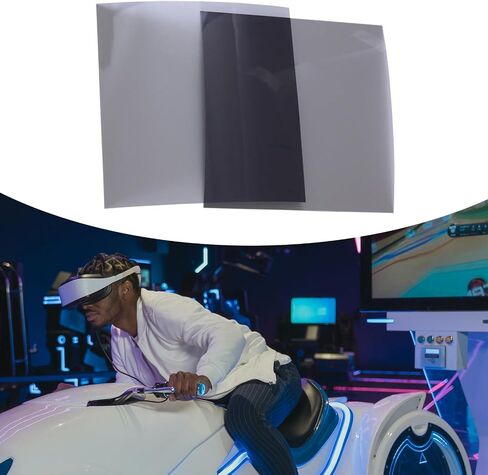 2Pcs 10x10cm Polarizer Linear Polarizing Filter Adhesive Film Sheet for Educational Physics Photography Lighting Polarizer Film Sheets LCD Repair Adhesive Projector Screen Repair in Kuwait