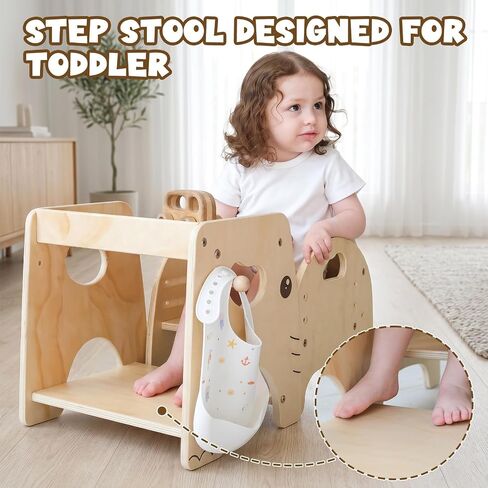 Lehoo Castle Montessori Weaning Table and Chair Set for Toddler Age 1-3 | Adjustable Height, Wooden Baby Activity Furniture, Self-Feeding, Drawing, Learning and Play in Saudi Arabia