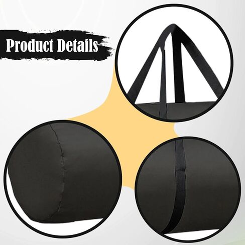 harayaa Tent Pole Bag Tripod Carrying Case Canopy Pole Sundries Duffel Bag Oxford Foldable Organizer with Zipper for Trekking Poles Carrying Suitable for Camp, 29cm black in Saudi Arabia