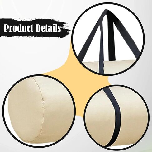 harayaa Tent Pole Bag Tripod Carrying Case Canopy Pole Sundries Duffel Bag Oxford Foldable Organizer with Zipper for Trekking Poles Carrying Suitable for Camp, 29cm beige in Saudi Arabia