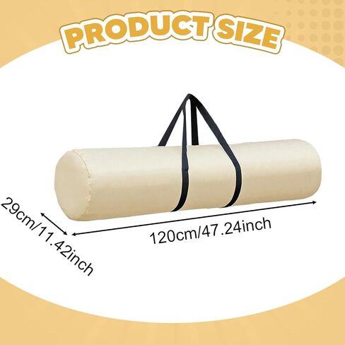 harayaa Tent Pole Bag Tripod Carrying Case Canopy Pole Sundries Duffel Bag Oxford Foldable Organizer with Zipper for Trekking Poles Carrying Suitable for Camp, 29cm beige in Saudi Arabia