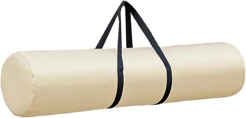 harayaa Tent Pole Bag Tripod Carrying Case Canopy Pole Sundries Duffel Bag Oxford Foldable Organizer with Zipper for Trekking Poles Carrying Suitable for Camp, 29cm beige in Saudi Arabia