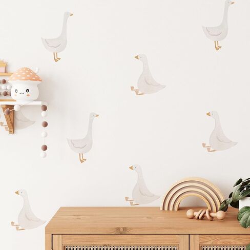 32 Pcs Silly Goose Nursery Decor Peel and Stick, Animals Birthday Decorations, Cute Wall Art for Baby Shower Decorations, One Silly Goose in Saudi Arabia