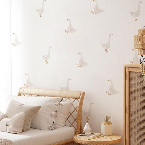 32 Pcs Silly Goose Nursery Decor Peel and Stick, Animals Birthday Decorations, Cute Wall Art for Baby Shower Decorations, One Silly Goose in Saudi Arabia