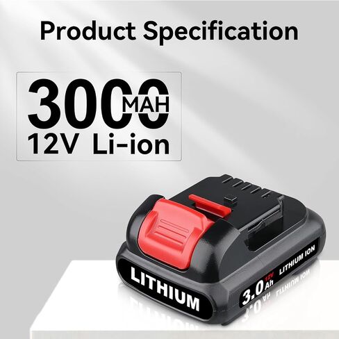 استبدال DCB120/DEL1803 3.0Ah 12V لبطارية ليثيوم أيون ديوالت 12 فولت متوافقة مع بطارية ديوالت DCB120 DCB121 DCB123 DCB122 DCB124 DCB125 DCB127 أداة طاقة لاسلكية 2 حزمة in Kuwait