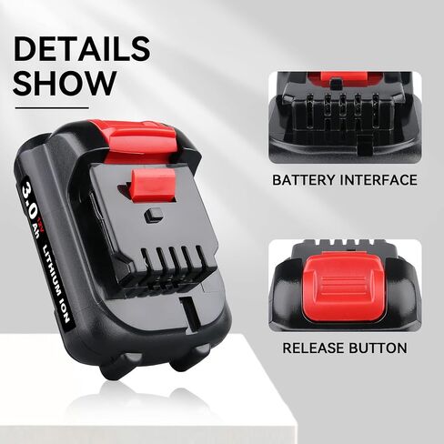 استبدال DCB120/DEL1803 3.0Ah 12V لبطارية ليثيوم أيون ديوالت 12 فولت متوافقة مع بطارية ديوالت DCB120 DCB121 DCB123 DCB122 DCB124 DCB125 DCB127 أداة طاقة لاسلكية 2 حزمة in Kuwait